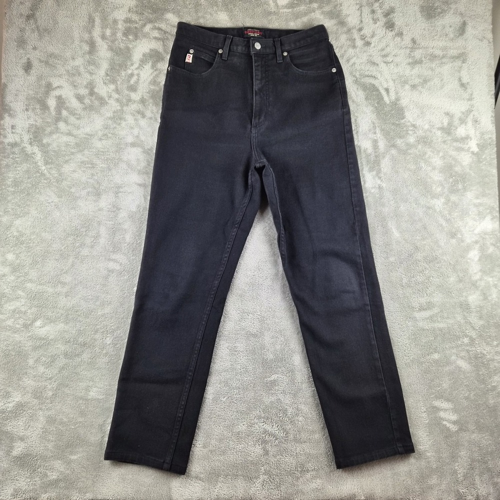 Vintage Guess Jeans Womens 32 (fits 28x28) Black Denim Straight Made In USA Y2K
